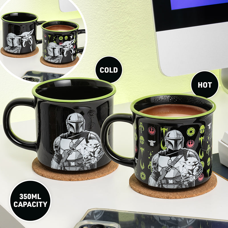 Star Wars Mandalorian and Grogu Heat Change Mug
