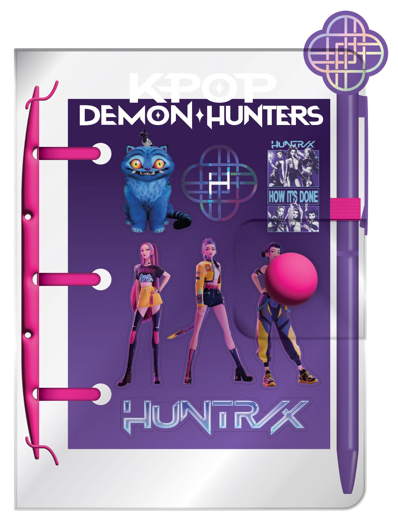 K-Pop Demon Hunters Notebook with Pen & Stickers