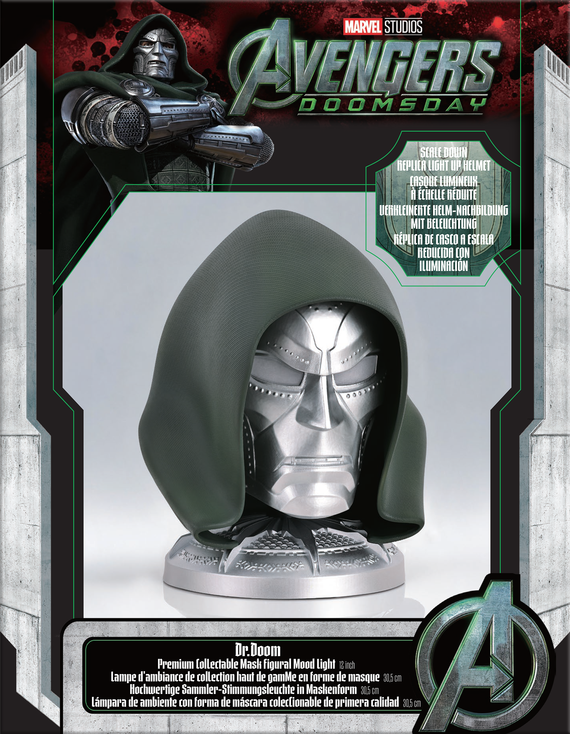 Marvel Dr Doom Mask 12in Collectable Light