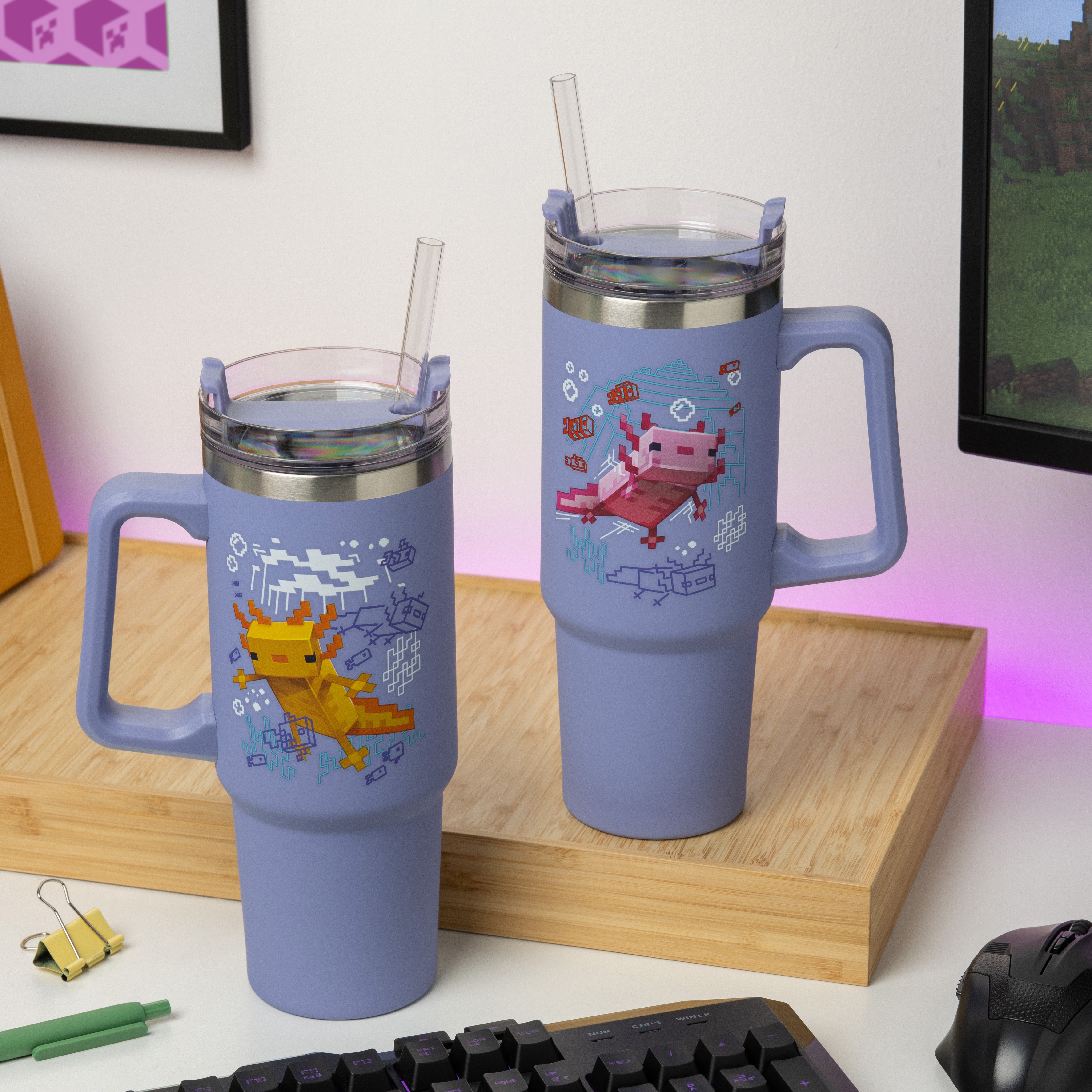 Minecraft Purple Travel Cup (900mls)