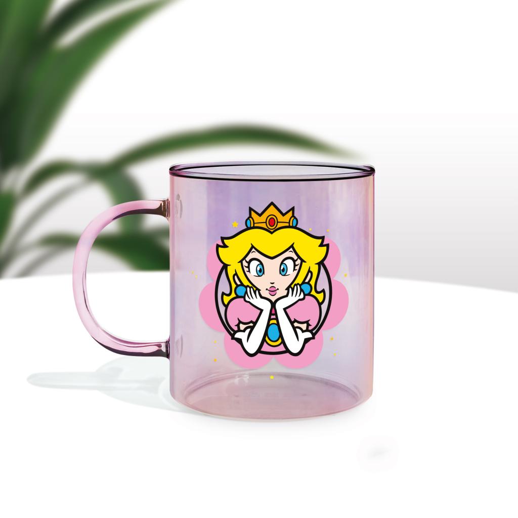 Super Mario Princess Peach Glass Mug